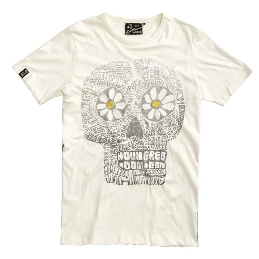 Tee Shirt Femme HF Skull Flower Vintage - Photo 1