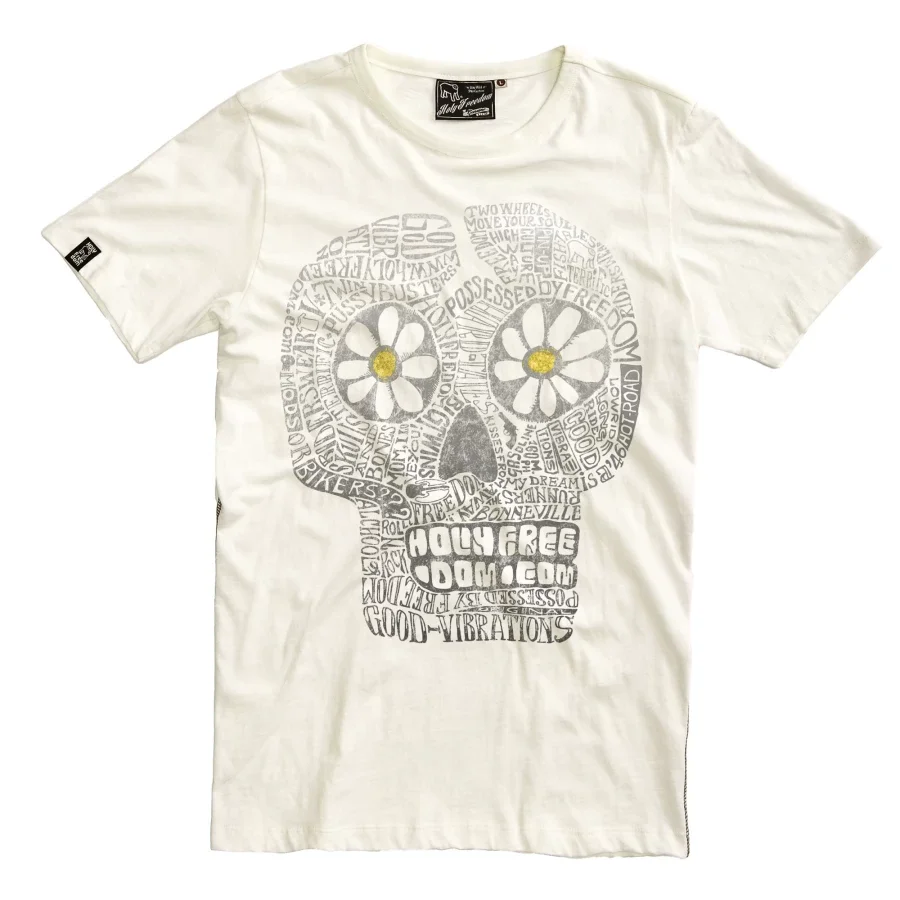Tee Shirt Femme HF Skull Flower Vintage
